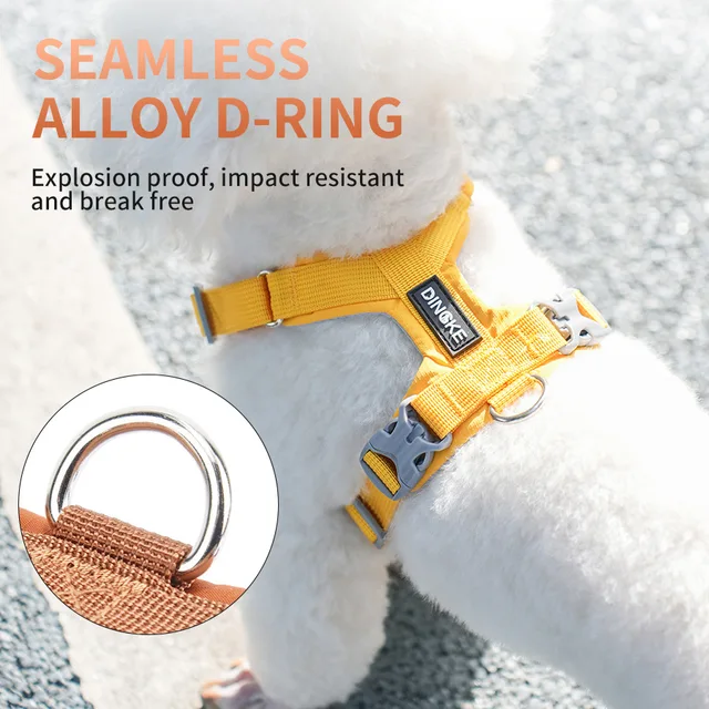 Dopamine Color Harness Lightweight Breathable Puppy Vest for Small Medium Dogs Outdoor Comfort Leash for Bichon Poodle Chihuahua 3