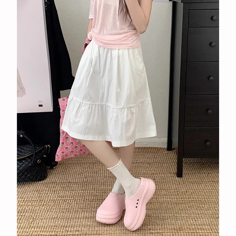 รูปสินค้า กระโปรงเอวสูงสไตล์เกาหลี ดีไซน์เรียบหรู