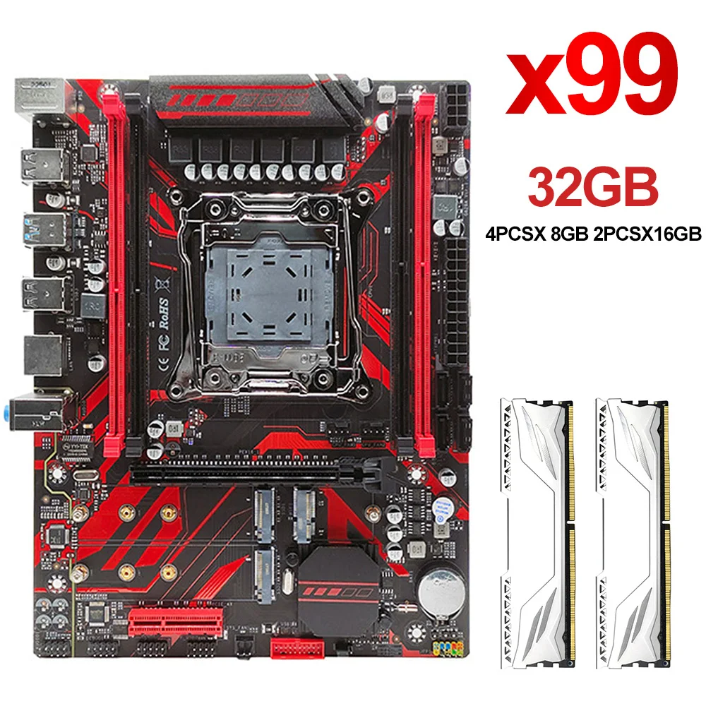 Atermiter-X99-D4-Motherboard-Set-DDR4-LGA-2011-3-pinos-4pcs-x-8GB-32GB ...