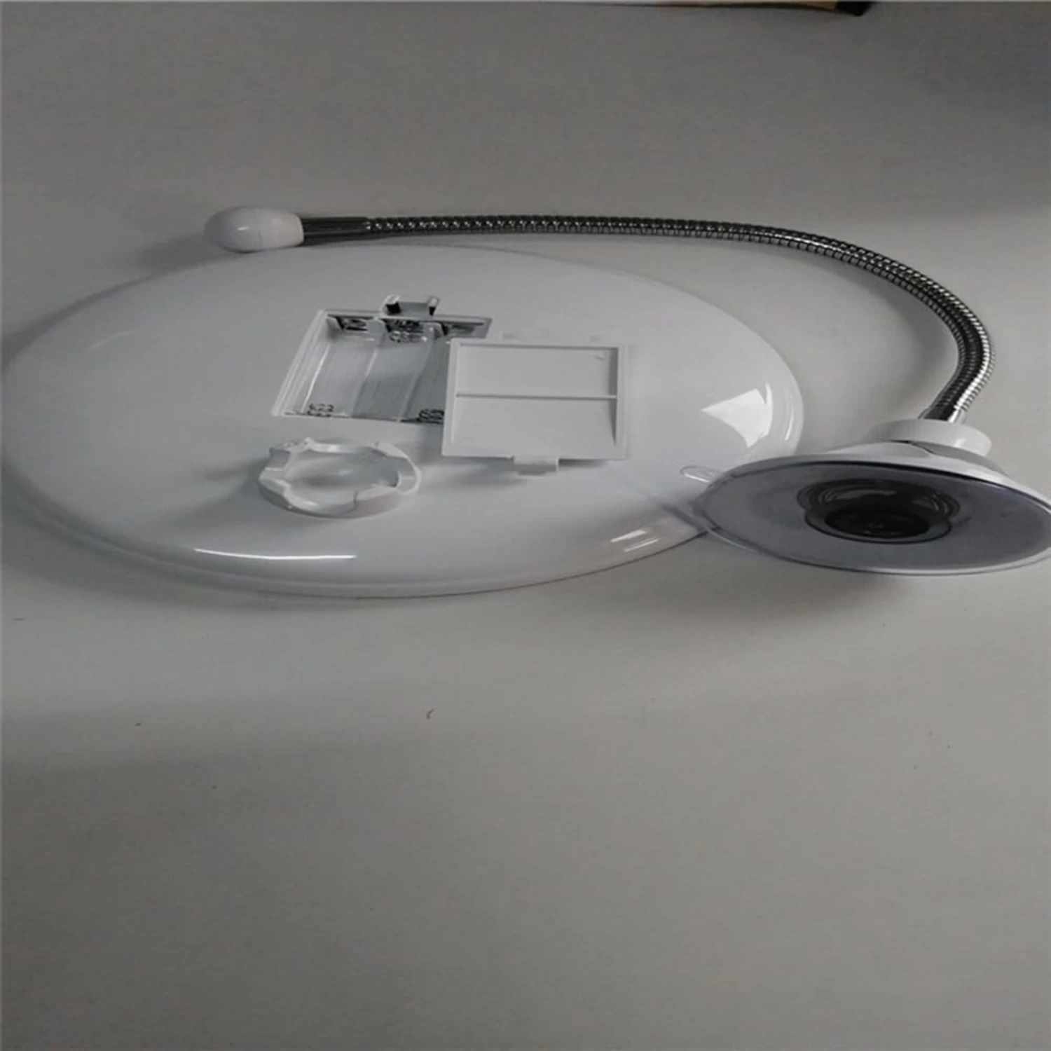 Flexible Wall Mounted LED Makeup Mirror with 10x Magnifying Suction Cup-360 Swivel, Diffused Light