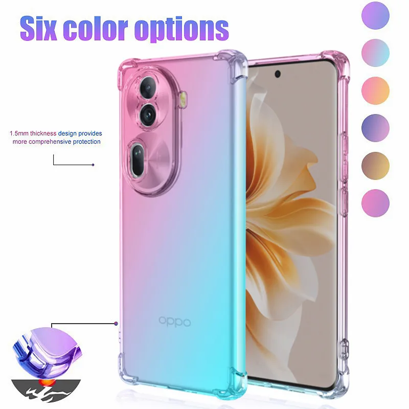 Gradient Shockproof TPU Phone Case - Protective Cover  Coque Shell