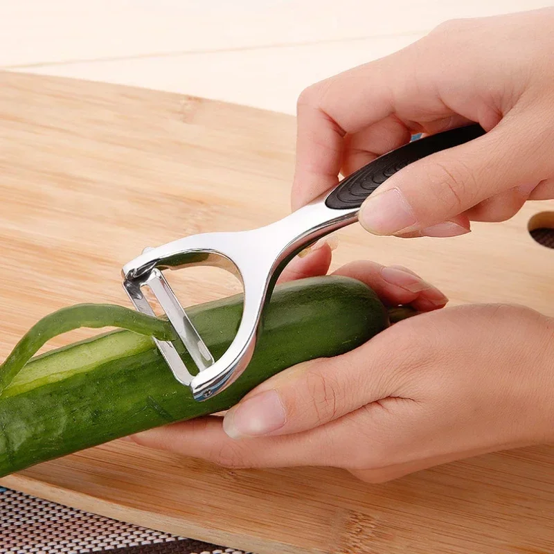 Heavy Duty 304 Stainless Steel Peeler Beam Kitchen Essential for Potato and Vegetable, Y-Shaped Rotatable Peeler Tool