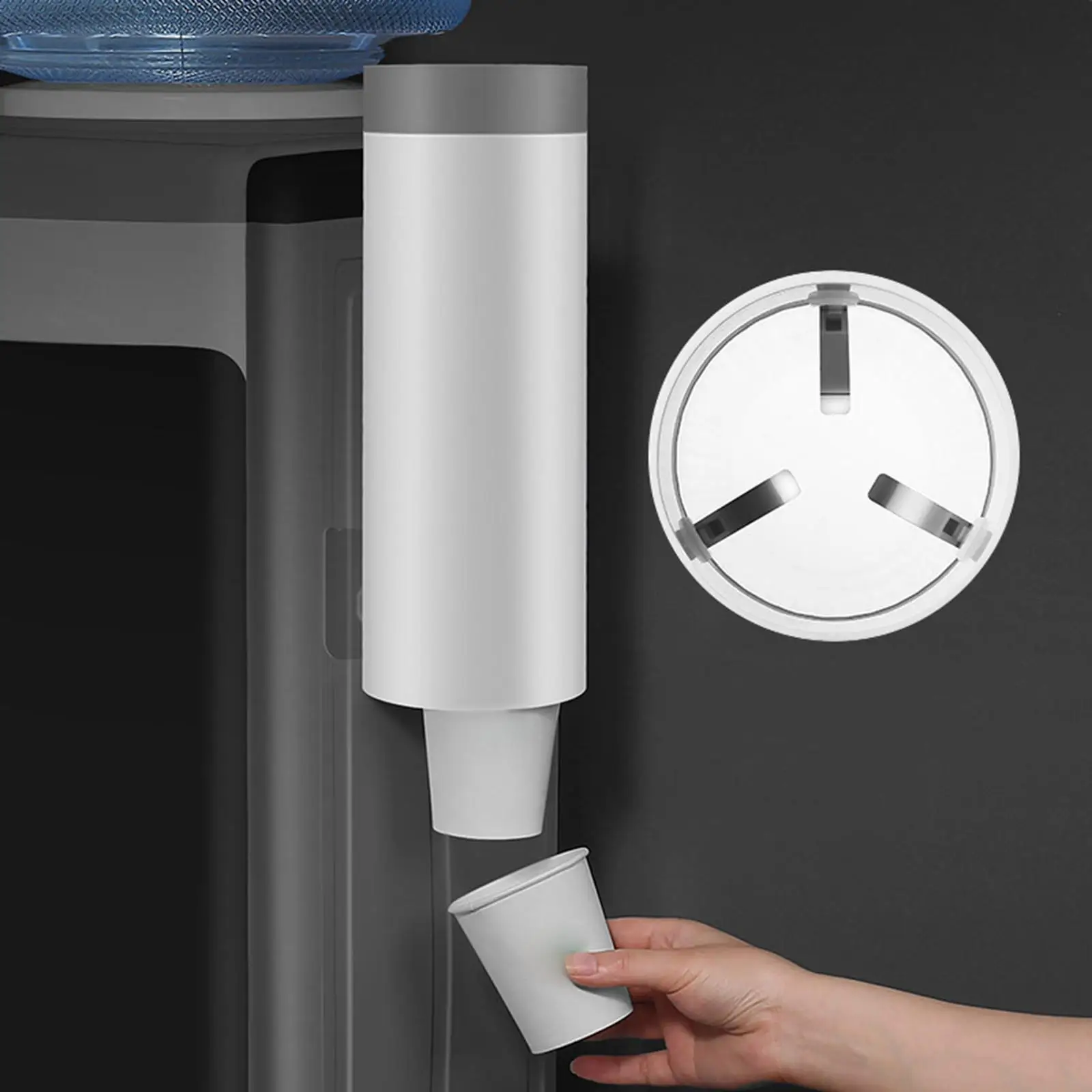 Cup Dispenser Wall Mounted Pull Type Reusable Water Dispenser Cup Holder for Party Office Hotel Restaurant Wall