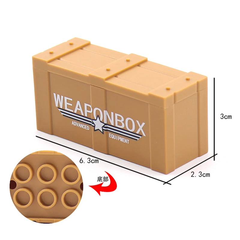 WWII Military Weapons Building Blocks Set with Soldier Figure and Heavy Artillery Accessories