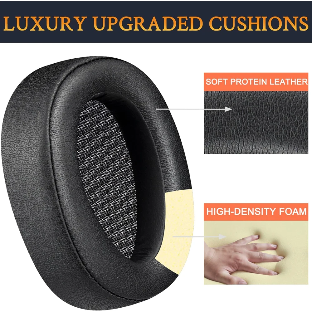 Earpads Compatible with SONY WH-H900N MDR-100ABN Protein leather Memory foam Ear Pads Cushions Replacement Over-Ear Headphones