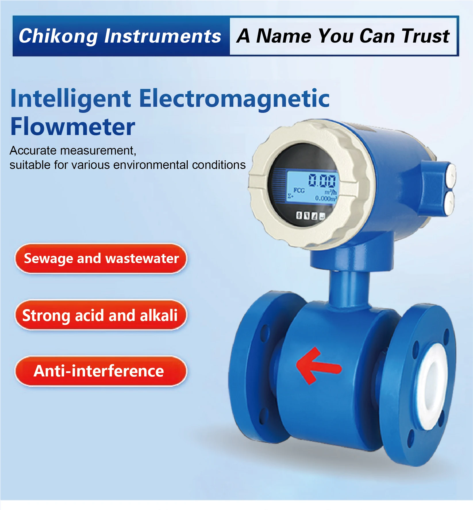 LDG Electromagnetic Flow Meter DN10-DN50 4-20mA RS485 Smart Integrated Magnetic