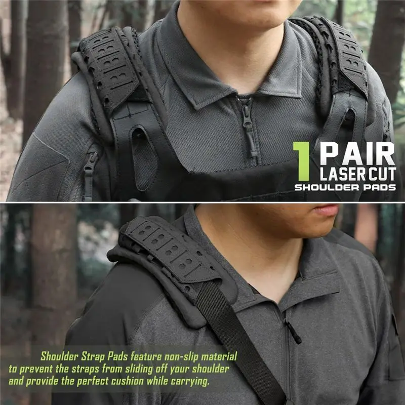 ABLK 어깨 패드 통기성 조끼 어깨 패드 어깨 쿠션 논슬립 패드 야외용 어깨끈 패드
