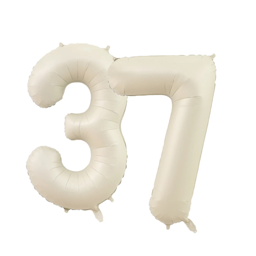 Cream Caramel Digital Number Balloon for Birthday Celebrations - Kids & Adults Party Decor and DIY Supplies