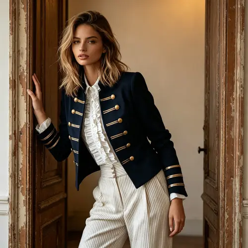 Commuter Long Sleeve Jacket Coat European American Fashion Elegant Double Breasted Coat Outerwear For Women Spring Falll Tops - Image 5