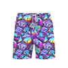 Fantasy Mushrooms 3D Print Beach Short For Men's Hip Hop Street Shorts Harajuku Personality Fashion Colorful Pattern Plant Pants 3