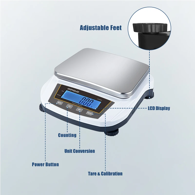 Balance électronique de laboratoire numérique de précision 5 kg 0,01 g avec écran rétroéclairé, idéale pour la bijouterie et la cuisine (100-240 V)._voghion.com