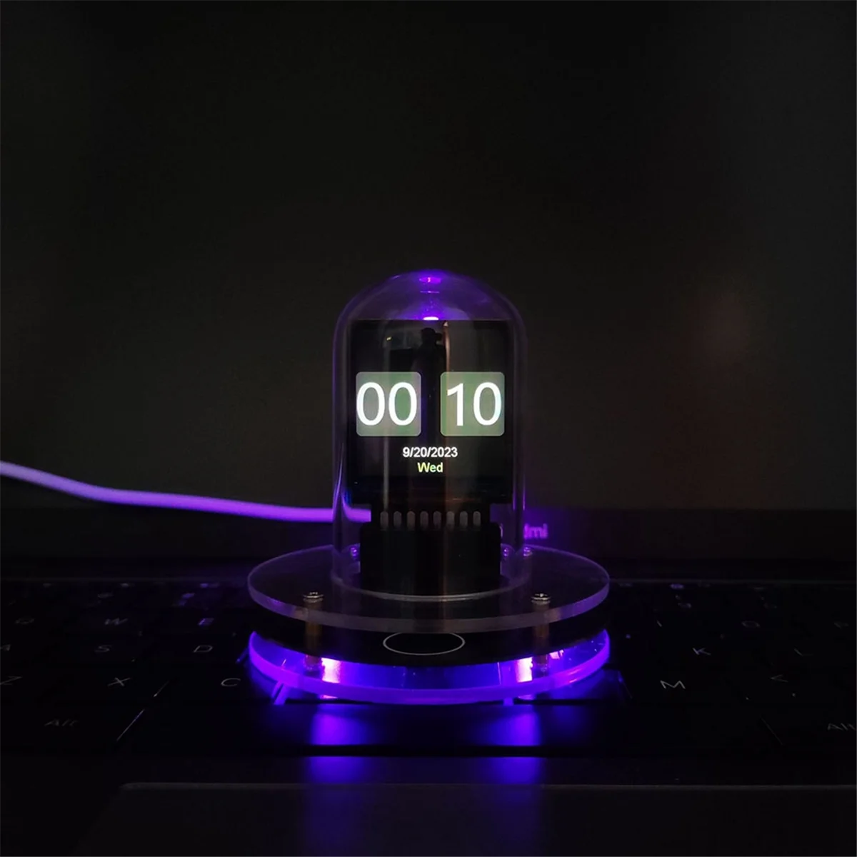 RGB Nixie Tube Clock Smart WIFI Networked LED Light-Emitting IPS Color Screen DIY Analog Digital Tube Night Light Y