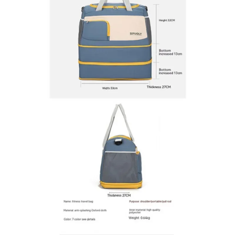 Expandable Storage Bag Portable Fitness Dry Wet Separation Clothing Travel Multi-functional Sports Bag