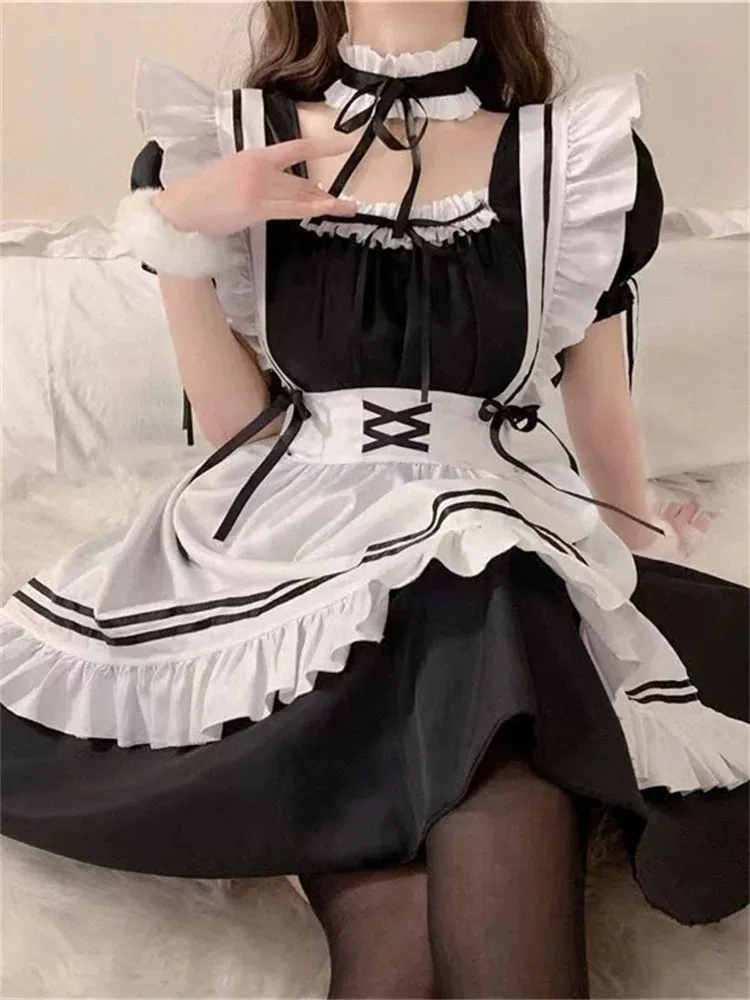 Christmas Maid Lingerie Dress Sweet Bunny Girl Costume Rabbit Woman Set Cosplay Costume Role Play Uniform Stage Performance Set