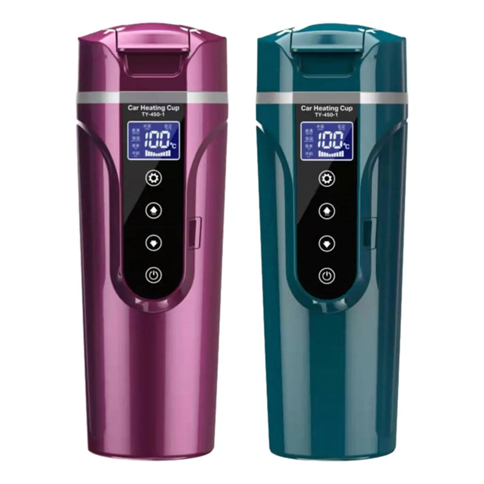 

Быстронагревающаяся чашка для кофе и чая, 24 В/12 В, герметичная, 450 мл, автомобильная чашка с подогревом для чая, молока, воды