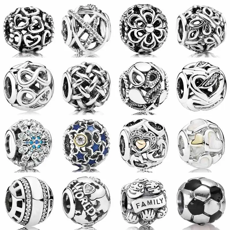 

Openwork Butterfly Swarm Galaxy Swirls Snowflake Luminous Hearts Bead 925 Sterling Silver Charm Fit Fashion Bracelet Diy Jewelry