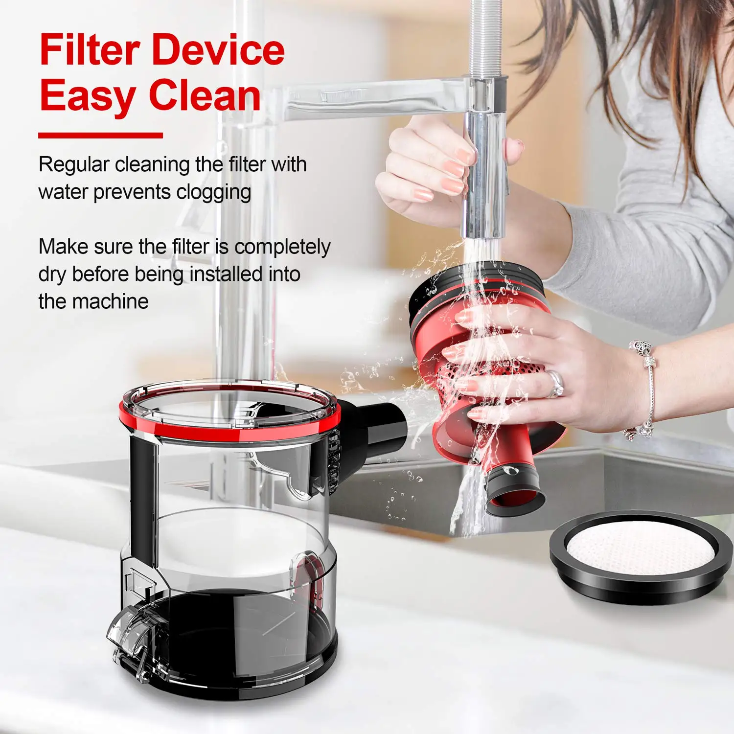 INSE I5 Corded Vacuum Cleaner 600W 18000Pa Powerful 2-in-1 HEPA Filters Handheld Stick Vaccum for Home Carpet Pets Hair Cleaning 6