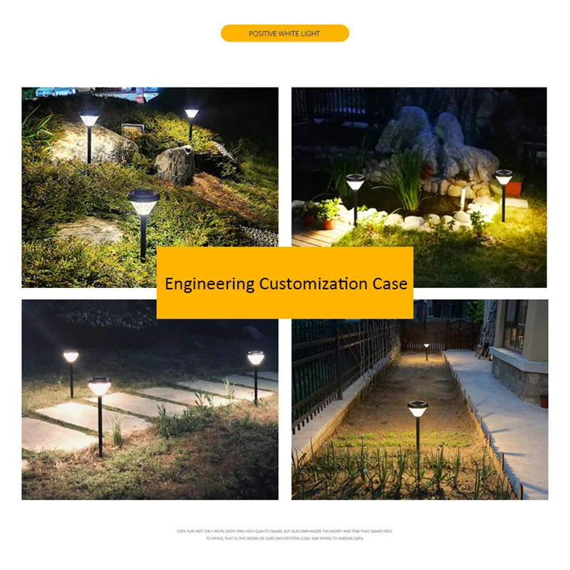 Villa Outdoor Super Bright Solar Garden Lawn Plug-In Light Modern Creative Aluminum Waterproof Park Path Sensing Led Lamp 3