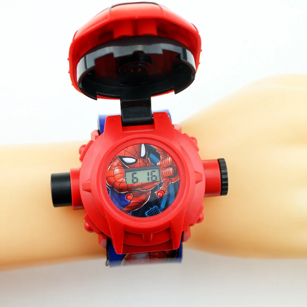 Disney kids' watches for Girls 3D Projection Princess Elsa Mickey Mouse Digital Watch Spiderman Clock relogio 3