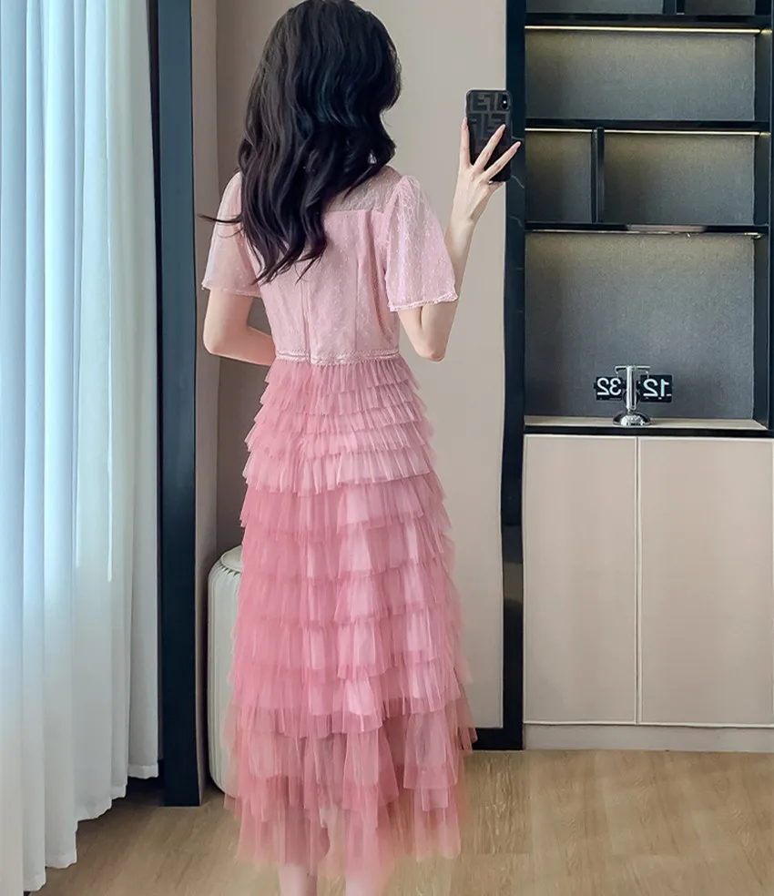 ★Cest Moidew★ Cest_Pink fairy layered mesh dress 쎄무아듀(CEST MOIDEW) Cest_Pink fairy layered mesh dress