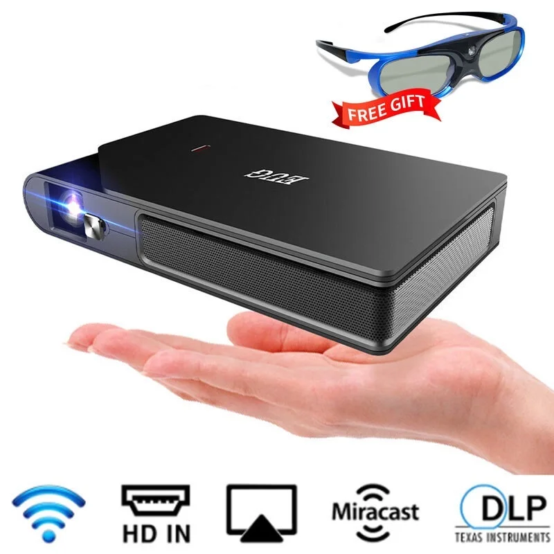 휴대용 야외 3D 영화 프로젝터, DLP WIFI 150 인치 스크린, 풀 HD 홈 시어터 시네마, 신상 미니 포켓 프로젝터