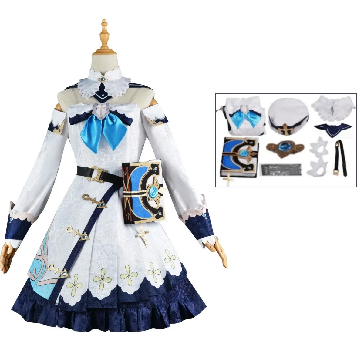 thumbnail image 1 of Genshin Impact Cosplay Barbara Cosplay Anime Adulto Carnaval Uniforme Fiesta de Halloween Anime Juego Disfraz Conjunto Completo, 1 of 5