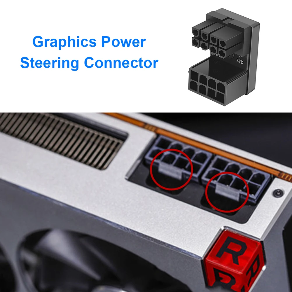 180-Degree Angled ATX GPU Adapter Elbow Head - 8Pin 6Pin Female to 8Pin 6Pin Male Power Steering Connector for Desktop Video Card Description Image.This Product Can Be Found With The Tag Names Atx gpu adapter elbow head, Computer Cables Connecting, Computer Peripherals, PC Hardware Cables Adapters
