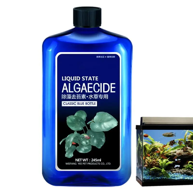Aquarium Algae Remover Biological Algae Control Cleaning Liquid Fish-Friendly Purifies Water Quality 245ml Effective And Fast For fish tank water purifier aquatic algae remover