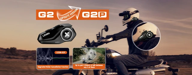 Motorcycle Helmet LEXIN GTX Motorcycle Bluetooth Headset, 10