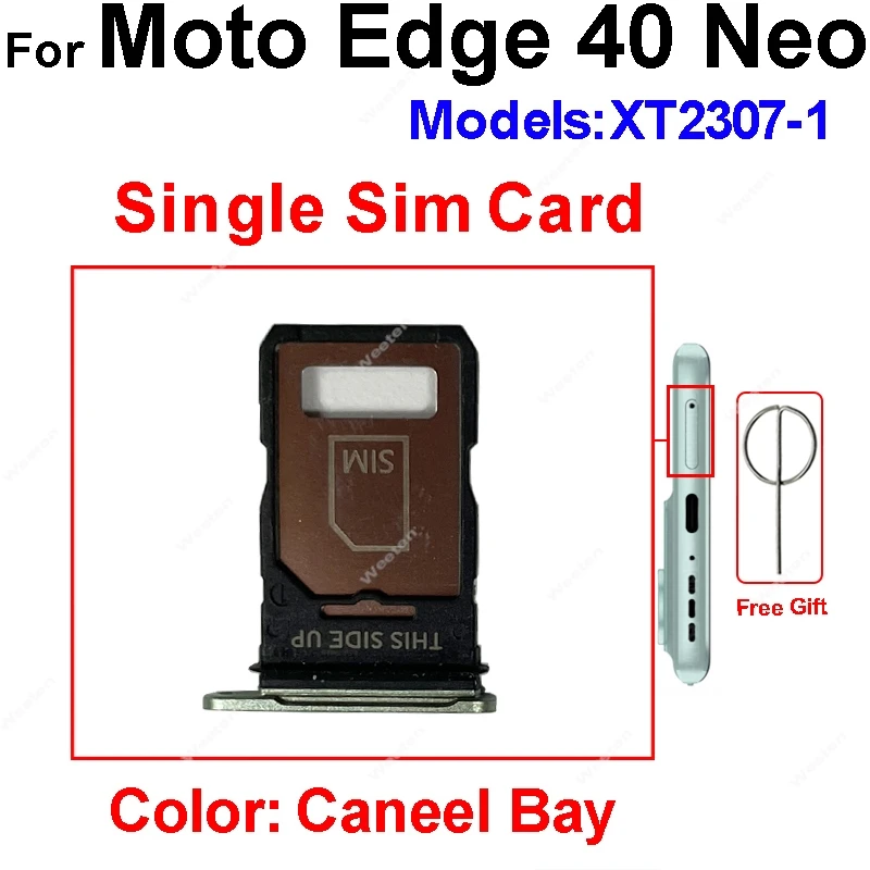 SIM カードトレイホルダーモトローラ MOTO エッジ 40 エッジ 40