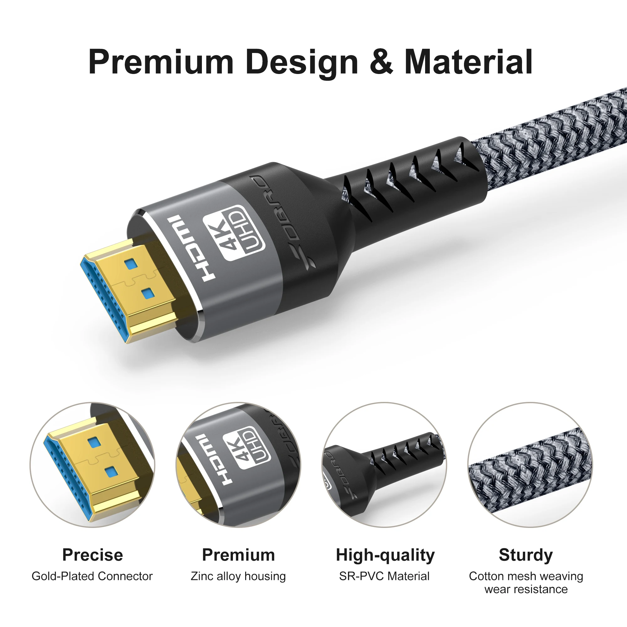 4K HDMI Kabel 2,0 4K @ 120Hz 60Hz High Speed Adapter Für RTX 3080 eARC HDR Video Kabel PC HDMI-Kompatibel Kabel Laptop TV Box PS5 – Detail 3