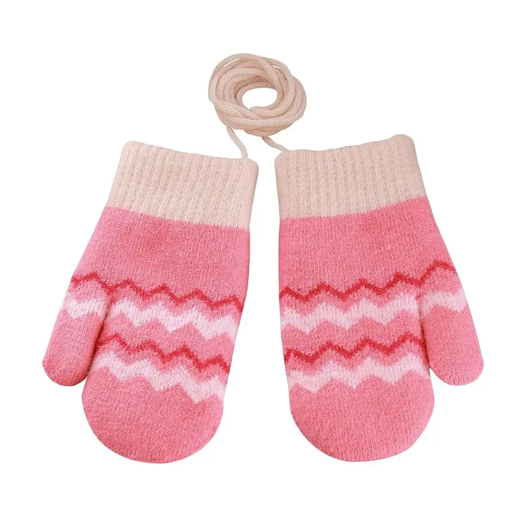 Acrylic Fiber Kids Winter Gloves Warm Thick Cute