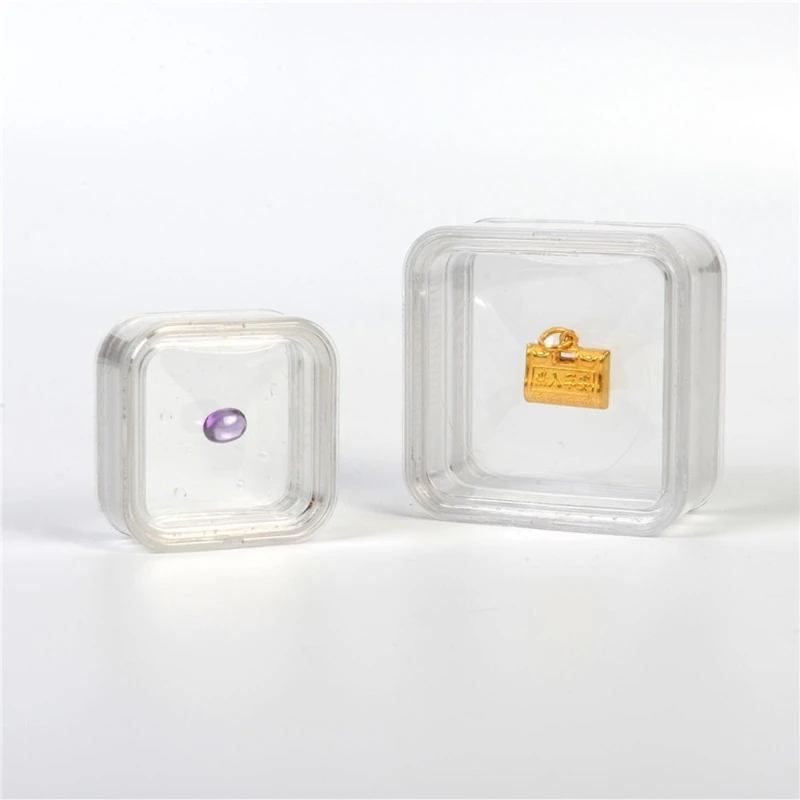 Practical Elasticity Membrane Jewelry Storage Box Transparent 3D Floating Frame Box Display Holder Storage Medallions