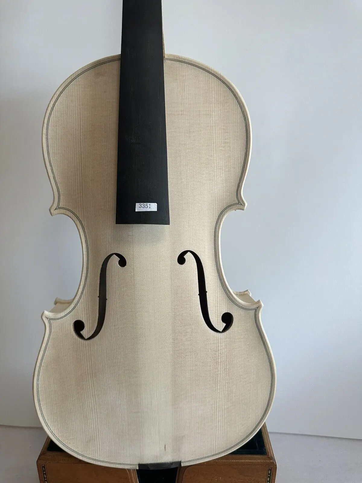 15 Inches Viola In White flamed maple back spruce top hand made nice sound K3351