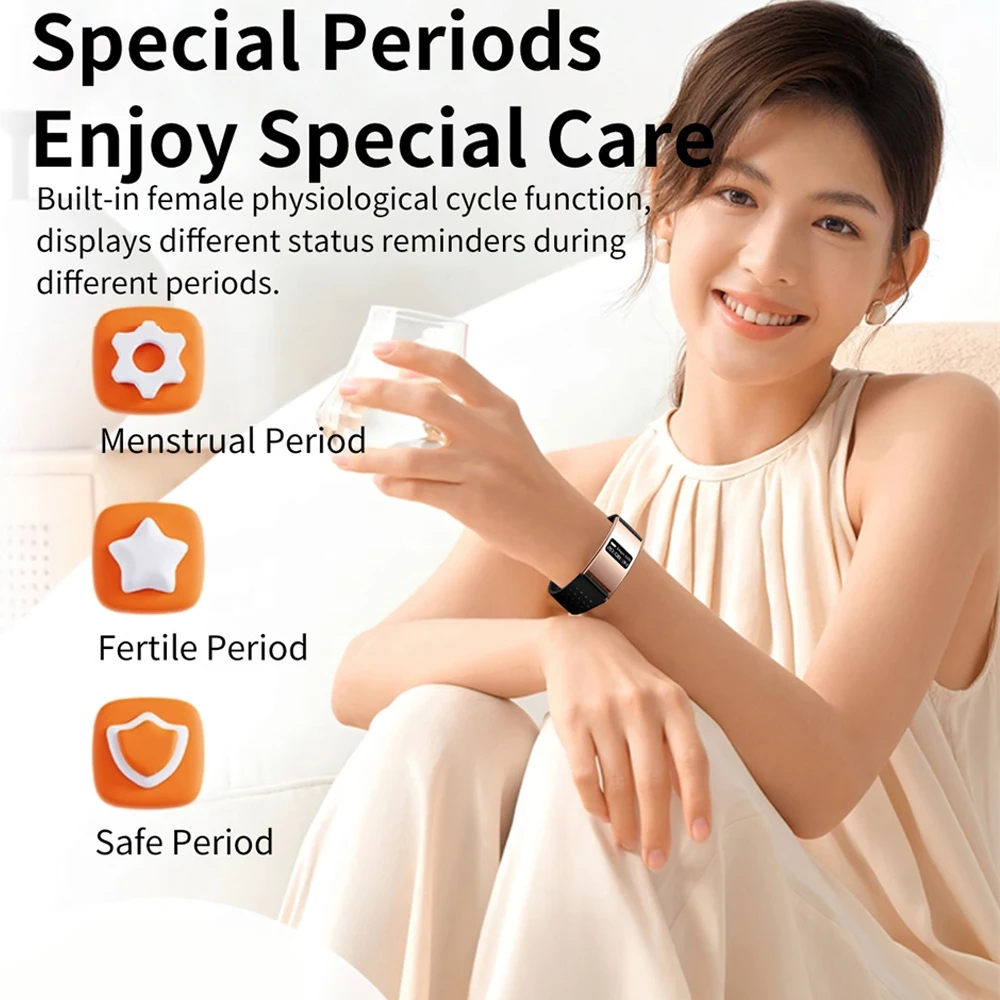 2026 New Ultra-thin Smart Watch Men Health Smart Bracelet Women Sports Fitness Waterproof Heart Rate Sleep Monitoring Wristbands