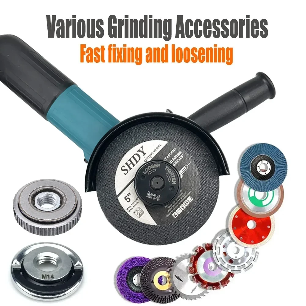 M14 Angle Grinder Platen Self-Locking Platen Grinder Threaded Angle Grinding Plate Quick Release Power Chuck Tool electric grinder angle grinder electric angle grinder