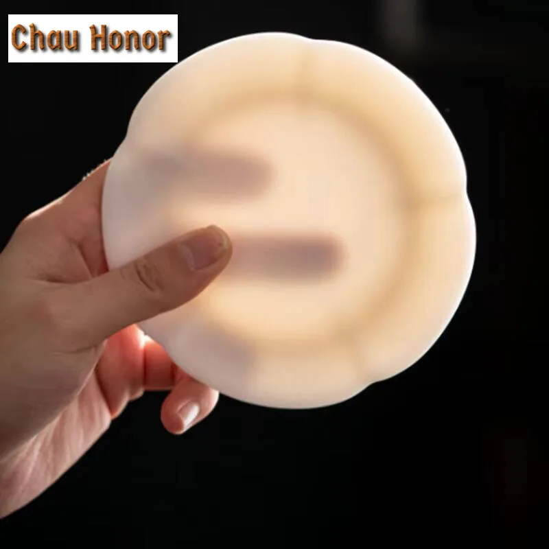 Boutique Ru Kiln Ceramic Small Teacup Handmade Household High-end Chinese Kung Fu Teaset Tea Ceremony Accessories Drinkware Gift