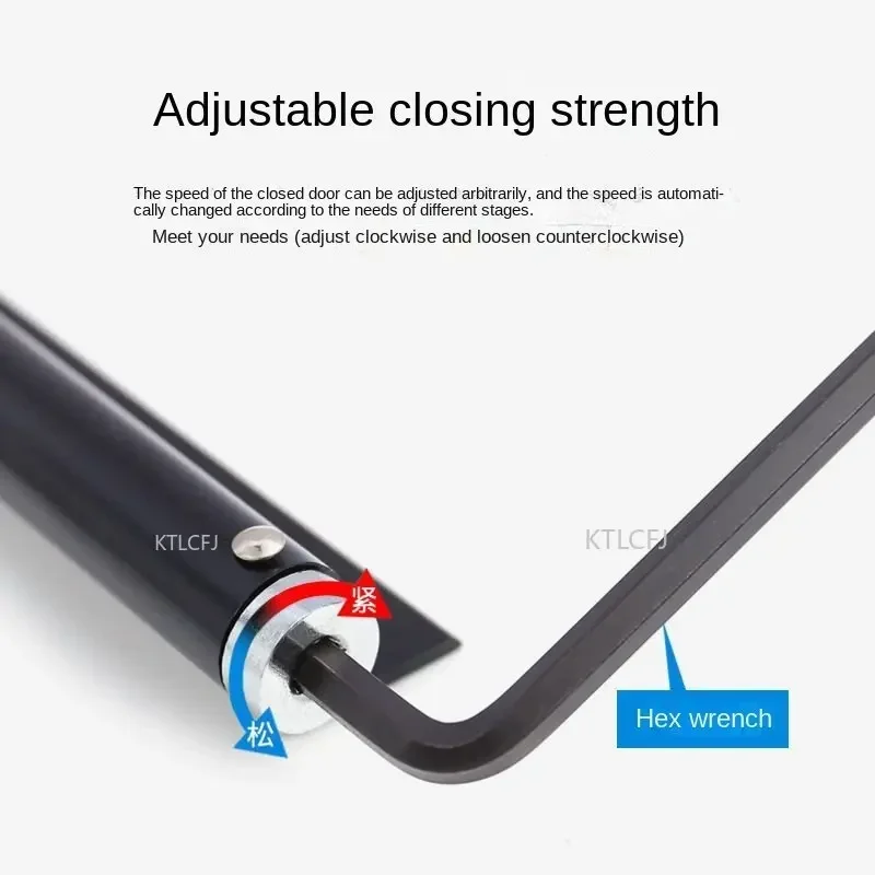 Simple Door Closer Aluminum Plastic Door Small Closer Engineering Dormitory Springback Automatic er Spring