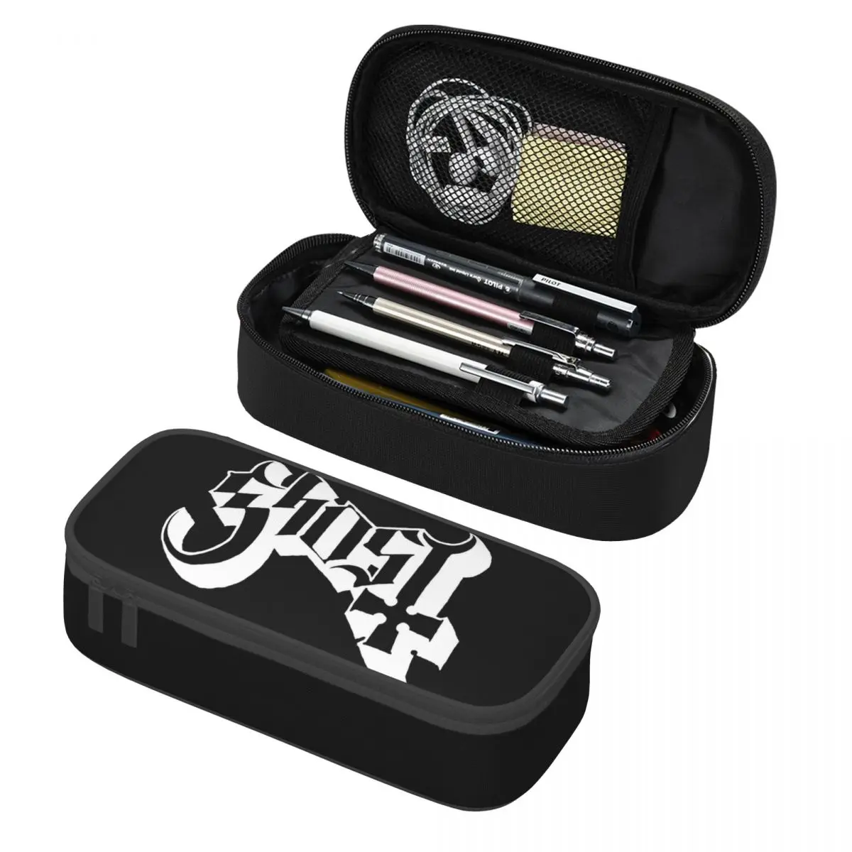 Rock Band Ghost BC Pencil Cases Big Capacity Pen Bags Pen Box Pencil Pouch For Boys Girls Students Stationery School Office