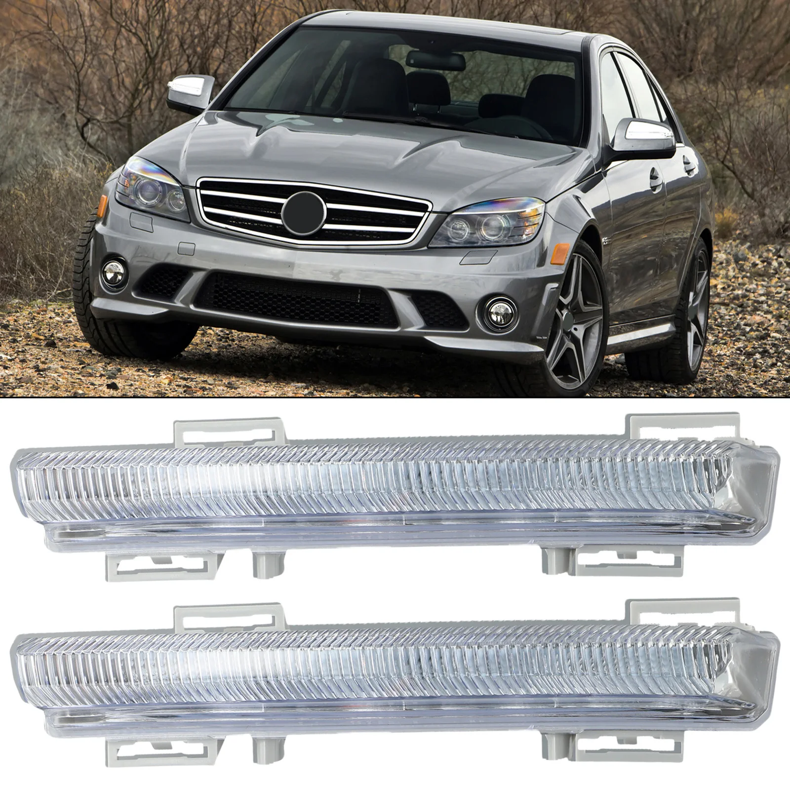

Лампы противотуманные для Mercedes C/E Class W204 W212 R172, 6000 К, 1 пара
