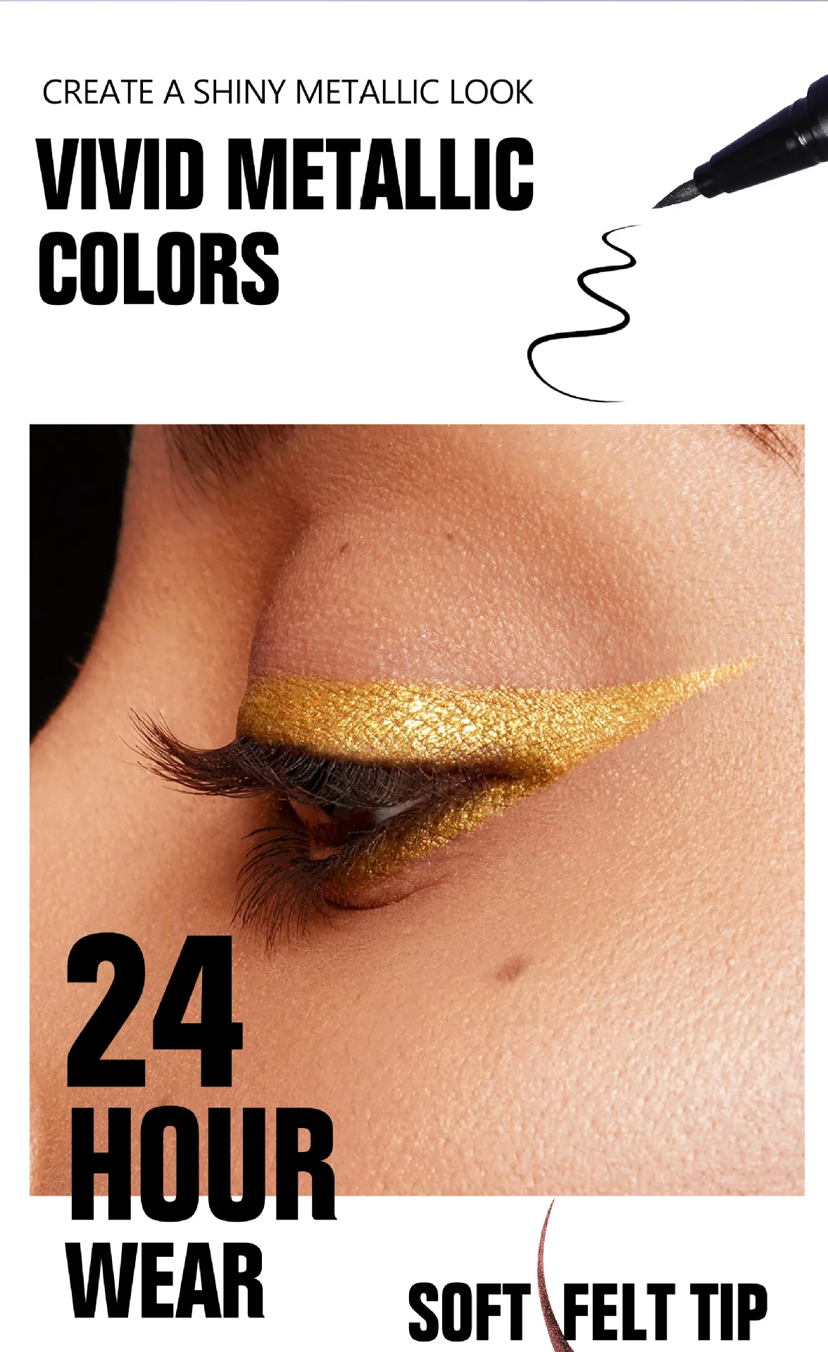 5 Colors Waterproof Glitter Liquid Eyeliner Set Long Lasting Shiny Sparkle Eye Makeup Pen Kit For Women Girls