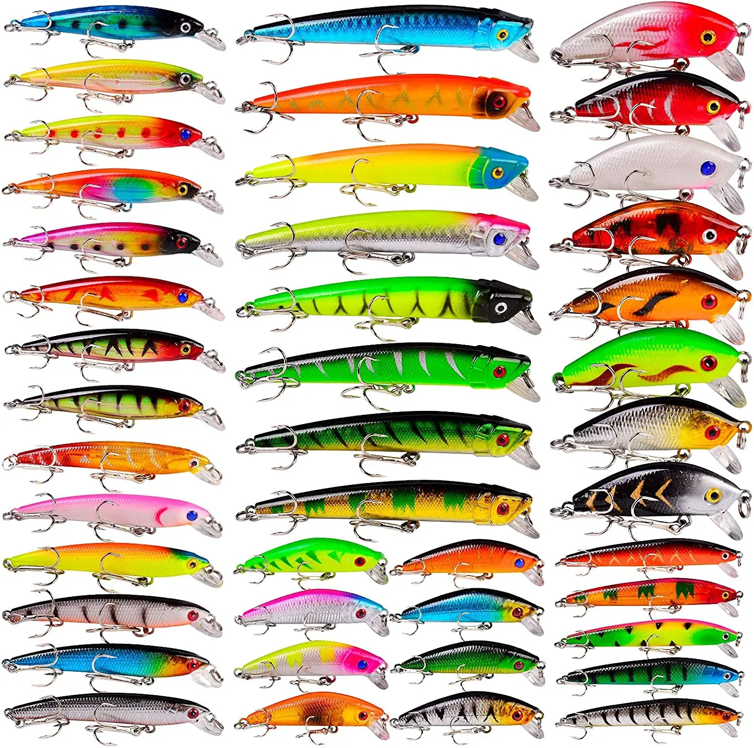 

ALASICKA Topwater Hard Baits Fishing Lures Kit Set Minnow Crankbait Pencil VIB Swimbait for Bass Pike Fit Saltwater Freshwater