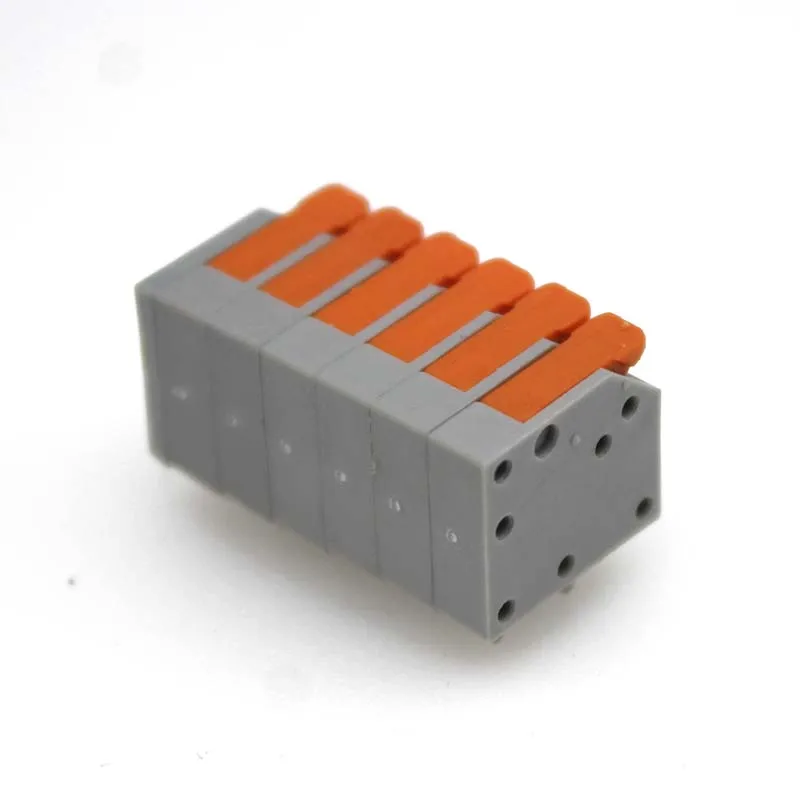PCB terminal block 1Pcs 2601 1.5 mm&sup2; spacing 3.5 or 5.0 mm pitch gray 2601-1102 3 4 5 6 din rail terminal block