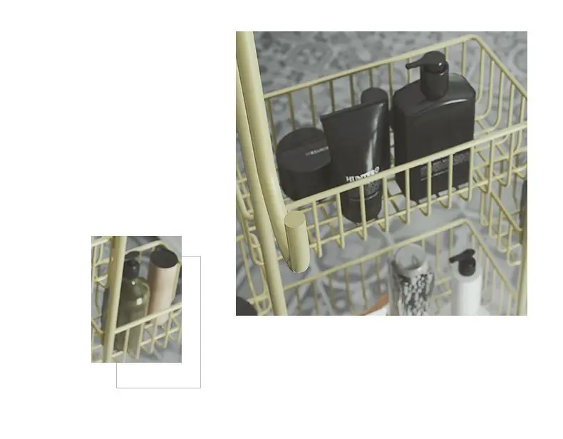 Description Picture 5 of itemBathroom Wall Shelf Hanging Rack Behind Door Toilet Storage Artifact Toilet Shower Room Hanging Basket Storage Rack Accessories