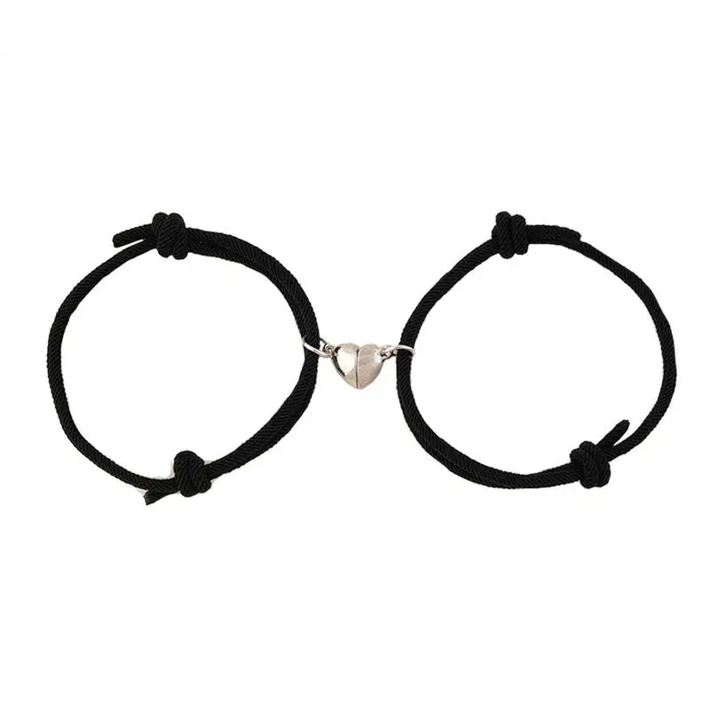 

Подходящие браслеты для пар, ювелирные изделия, подходящие браслеты с сердцем, регулируемые соединительные браслеты, удобные романтичные