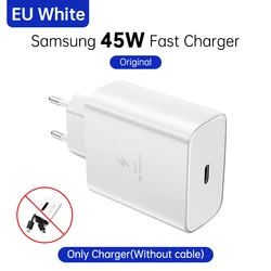 SAMSUNG 45W Super Fast Charging Wall Charger with 5A USB - C Cable - White 45w EU Plug