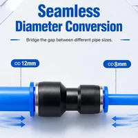 5PCS Pneumatic Fittings Plastic Connector PG 4mm 6mm 8mm 10mm 12mm For Air water Hose Tube Push in Straight Gas Quick Connectio 4