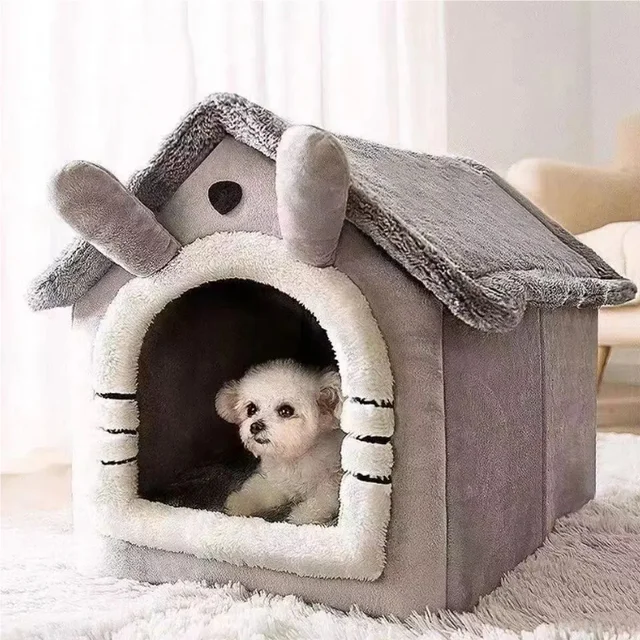 All Season Dog House Style Bed - Removable Washable Pet Bed for Small Dogs Teddy Winter Warm Cat Dog House All Season Dog House Style Bed - Removable Washable Pet Bed for Small Dogs Teddy Winter Warm Cat Dog House