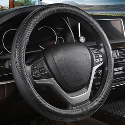 Premium Heavy - Duty Sports Style Car Steering Wheel Cover - Anti - Slip, Breathable, and Soft Full - Surround Design (Black line 1pc)