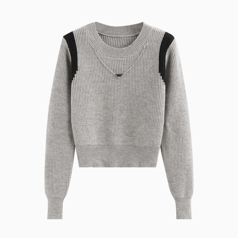 Cropped Crew Neck Sweater Crewneck Crop Sweaters H Crop Sweater